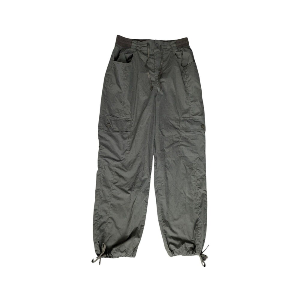 Missposh Women's Army Green Cargo Pants M Drawstring Waist Pockets Gorpcore
